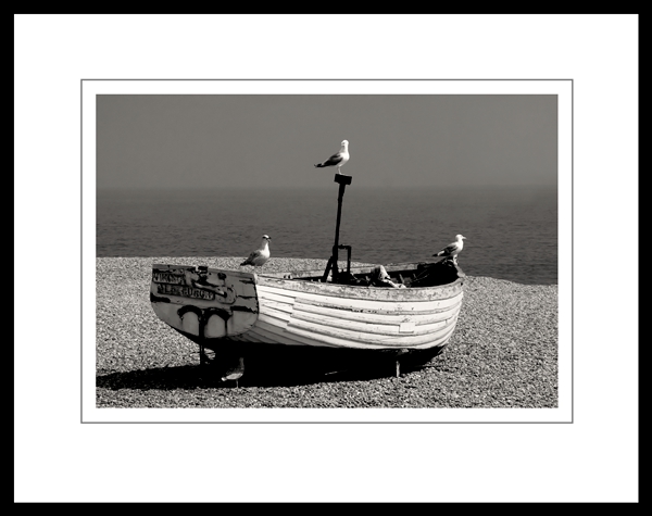 This classic scene in Aldeburgh is presented in a classic black frame. 